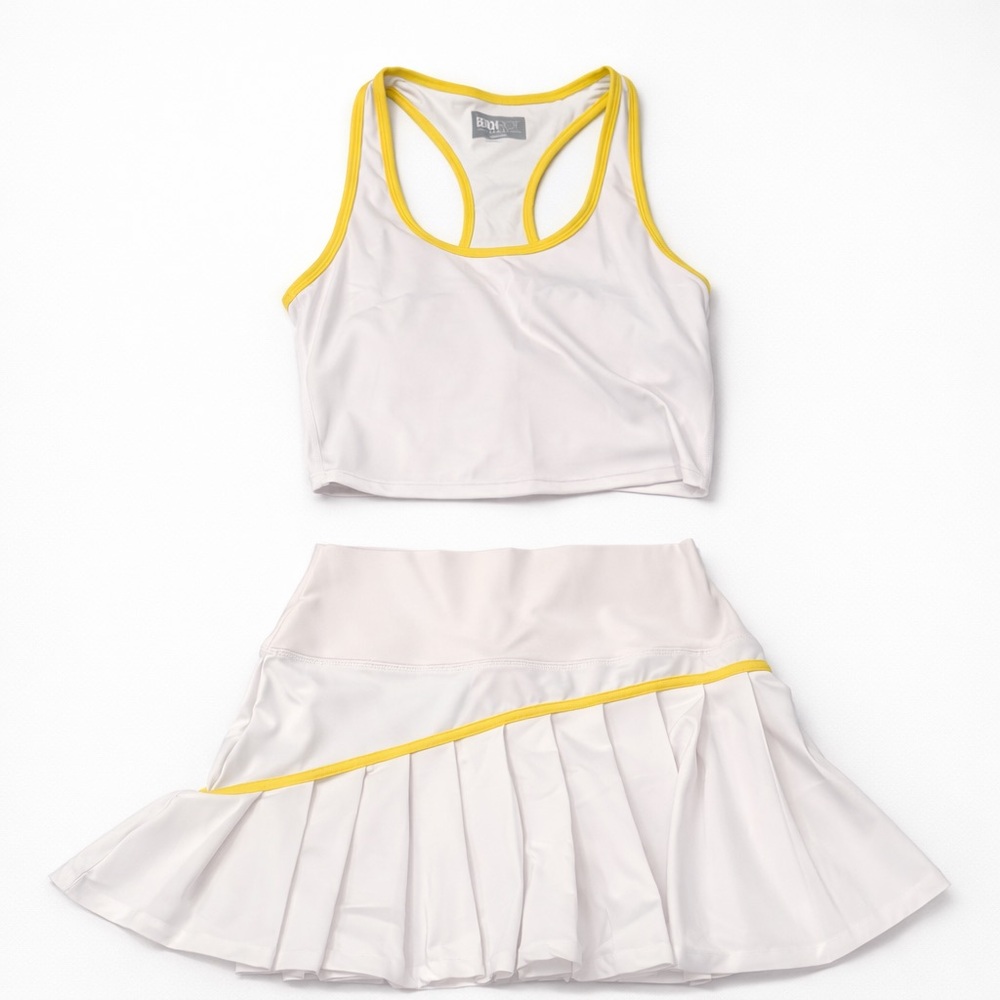 Beach Riot White and Yellow Activewear Set